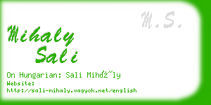 mihaly sali business card